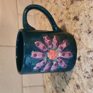 Handmade Raised Flower Mug